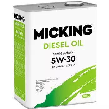 Масло моторное Micking Diesel Oil Pro2 CI-4/SL 5W-30 4л