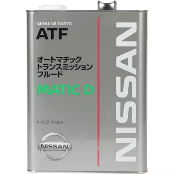 Масло трансмиссионное Nissan MATIC FLUID D 4л (art.KLE2200004)