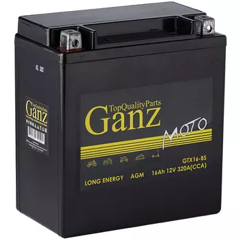 Мотоаккумулятор Ganz AGM 16Ач п/п GTX16-BS
