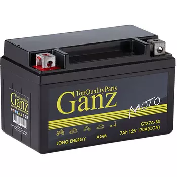 Мотоаккумулятор Ganz AGM 7Ач п/п GTX7A-BS