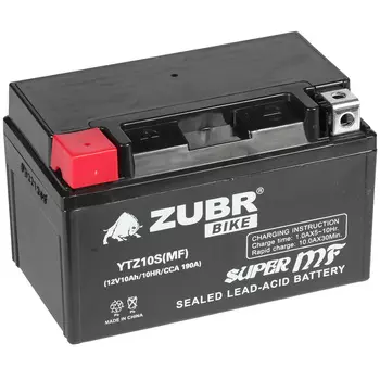 Мотоаккумулятор "ZUBR МОТО"MF YTZ10S 10Ач п/п (Delta CT1210.1)