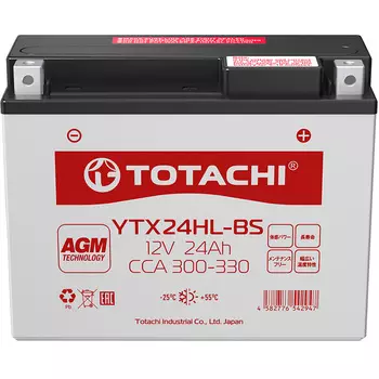 Мотоаккумулятор Totachi Moto 24Ач, обратная полярность