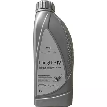 Моторное масло AGR Longlife IV Plus 0W-20, 1 л