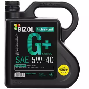 Моторное масло Bizol Green Oil+ 5W-40, 4 л