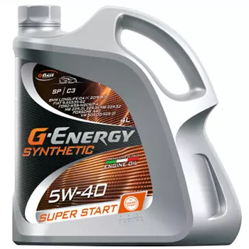 Моторное масло G-Energy Synthetic Super Start 5W-40, 4 л