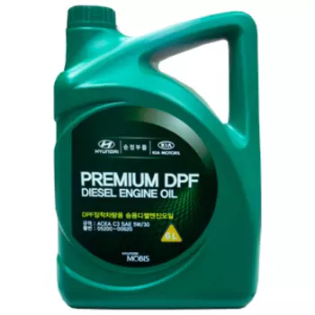Моторное масло Hyundai-KIA Premium DPF Diesel 5W-30, 6 л
