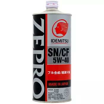 Моторное масло Idemitsu Zepro Euro Spec SN/CF 5W-40