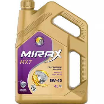 Моторное масло MIRAX MX7 5W-40, 4 л