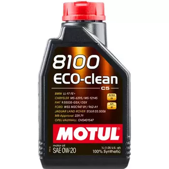 Моторное масло Motul 8100 Eco-clean 0W-20