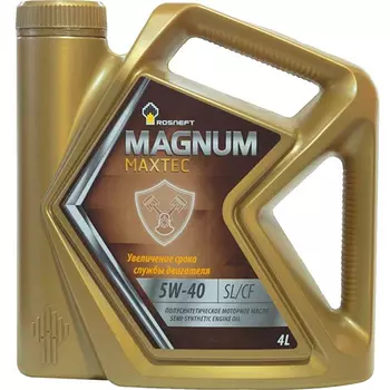 Моторное масло Rosneft Magnum Maxtec 5W-40, 4 л