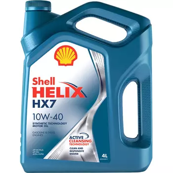 Моторное масло Shell Helix HX7 10W-40, 4 л