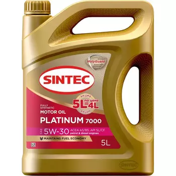 Моторное масло Sintec Platinum 7000 5W-30, 5 л