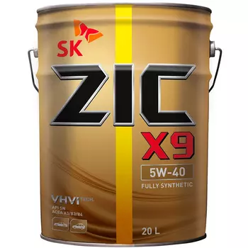 Моторное масло ZIC X9 5W-40, 20 л