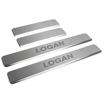 Накладки порогов Rival для Renault Logan ll 2014-