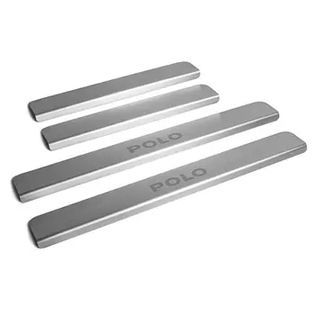 Накладки порогов Rival для Volkswagen Polo V 2010-