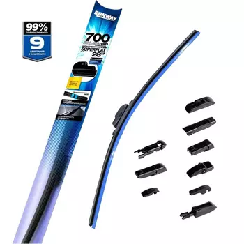 Щетка стеклоочистителя бескаркасная Runway Superflat 700мм/28" (art.RW-28U)