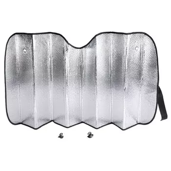 Шторка солнцезащитная на лобовое стекло Arnezi 130x60см серебристая