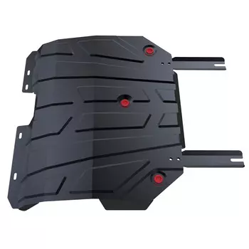 Защита картера и КПП АвтоБРОНЯ для Chery/Seat/Volkswagen/Daewoo Tiggo 5 FWD 2014- (увеличенная)