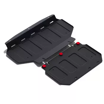 Защита картера и КПП АвтоБРОНЯ для Kia/Genesis Mohave 2009- (2 части)