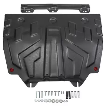 Защита картера и КПП АвтоБРОНЯ для Mazda 3 2013-/6 2012-/CX-5 2011-2017/CX-5 АКПП 2017-/CX-9 2017- (увеличенная)