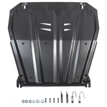 Защита картера и КПП АвтоБРОНЯ для Nissan Qashqai (V-1.2T;2.0) (сборка РФ) 2015-2019,(V-2.0)4WD 2019-/X-Trail 2007-/Renault Koleos 2008-