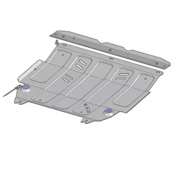 Защита картера и КПП Rival для Ford Fiesta 2008- алюминий