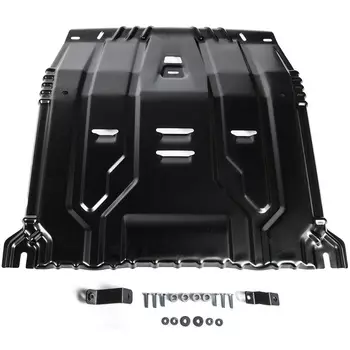 Защита картера и КПП Rival для Hyundai Palisade 2020-н.в., сталь 1.5 мм, с крепежом, штампованная (111.2385.1)