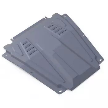 Защита картера и КПП Rival для Lada Largus 2012-/Xray 2016-/Nissan Almera 2013-/Logan 2005-/Sandero, Sandero Stepway 2005- алюминий