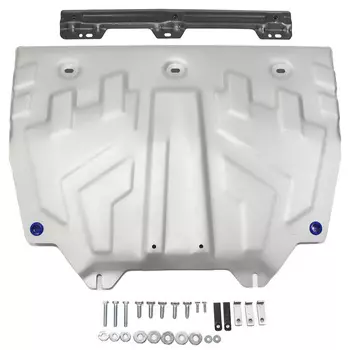 Защита картера и КПП Rival для Mazda 3 2013-/6 2012-/Mazda CX-5 2011-/CX-9 (V - 2.5) 2017- (увеличенная) алюминий