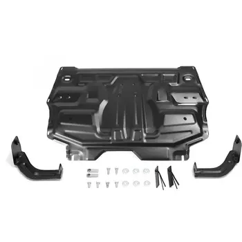 Защита картера и КПП Rival для Seat Ibiza 2008-2014/Skoda Rapid 2012-/Fabia 2007-2015/Polo 2005- сталь