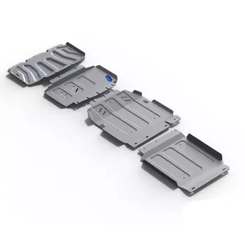 Защита радиатора, картера, КПП и РК Rival для Mercedes-Benz X-Class 4WD 2018- алюминий (4 мм)