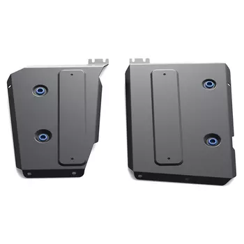 Защита топливного бака Rival для Skoda Karoq 4WD 2020-н.в., сталь 1.8 мм, с крепежом, штампованная, 2 части (111.5123.1)