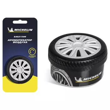 Ароматизатор MICHELIN банка в форме шины, 30 мл. «Бабл гам» (87824)