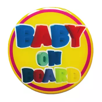 Наклейка объемная 3D FORteCAR (001008) BABY ON BOARD мультиколор D-12