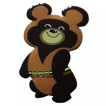 Наклейка объемная 3D FORteCAR (018008) ОЛИМПИЙСКИЙ МИШКА 13,5x8