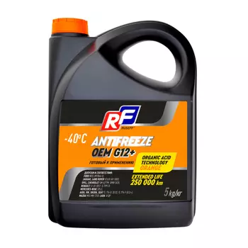 RUSEFF 17235N Антифриз ANTIFREEZE -40°C OEM G12+ оранжевый 1кг