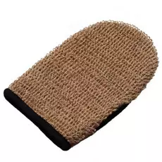 Двухсторонняя рукавица для душа из бамбукового полотна и джута