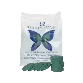 Горячий воск в дисках - Зеленый - с экстрактом водорослей, для сухой кожи №3