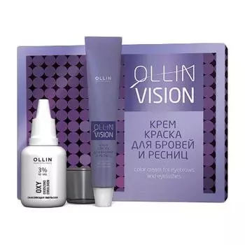 Крем-краска для бровей и ресниц цвет Графит Ollin Vision Set