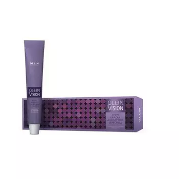Крем-краска для бровей и ресниц цвет Графит и салфетки под ресницы Ollin Vision