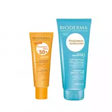 Набор МАХ Аквафлюид SPF50+ и Фотодерм Молочко после солнца