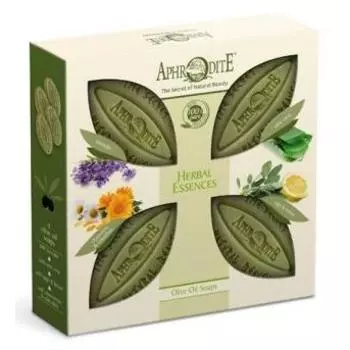 Набор оливкового мыла Ароматные травы - с лавандой, с алоэ вера, с шалфеем и лимоном