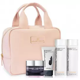 Набор полноценного ухода за кожей лица с восстанавливающим кремом 40+ в косметичке