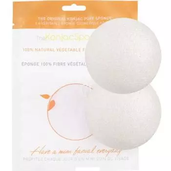 Набор спонжей для умывания лица Konjac Sponge Therapist Duo Pack