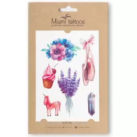 Набор временных татуировок Милашка Miami Tattoos Cutie