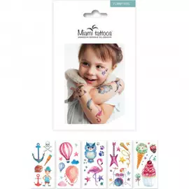 Набор временных татуировок Веселые дети Miami Tattoos Funny Kids