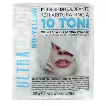 Обесцвечивающая пудра до 10 тонов с антижелтым эффектом Ultra Bleach No Yellow (21141, 50 г)