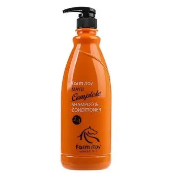 Питательный шампунь-кондиционер с лошадиным маслом FarmStay