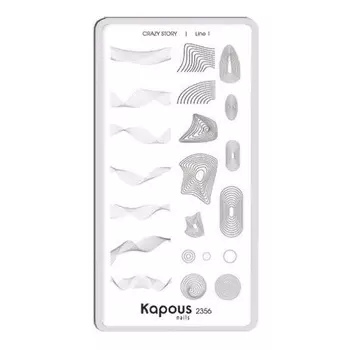 Пластина для стемпинга «Crazy story» (2356, cs_7, Line 1, 1 шт)