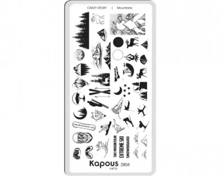 Пластина для стемпинга «Crazy story» (2804, cs_54, Mountains, 1 шт)